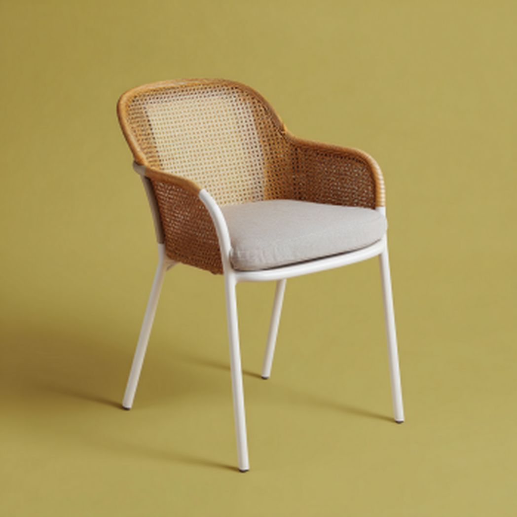 Kunststoffstuhl für Innen- und Außenbereich mit Gepolsterter Sitzfläche 55 x 55 x 80