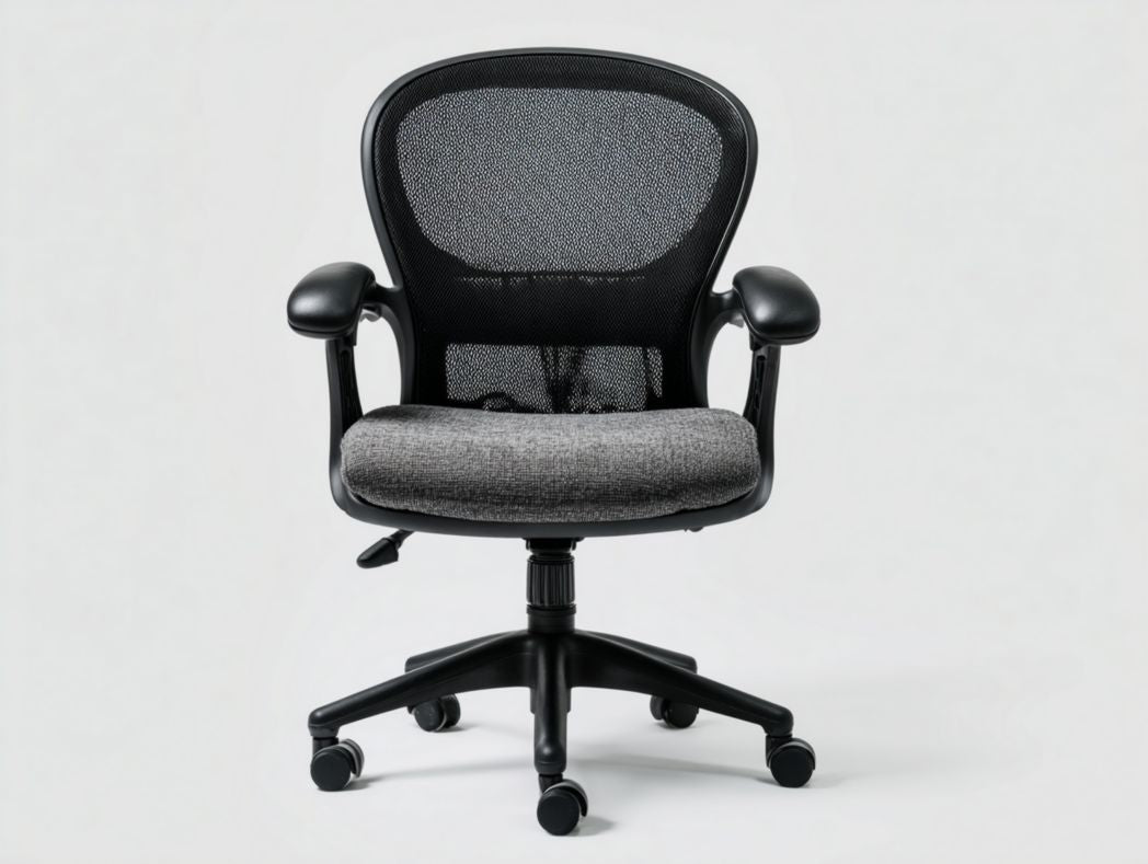 Bürodrehstuhl aus Netzstoff und Polsterung 60 x 60 x 100