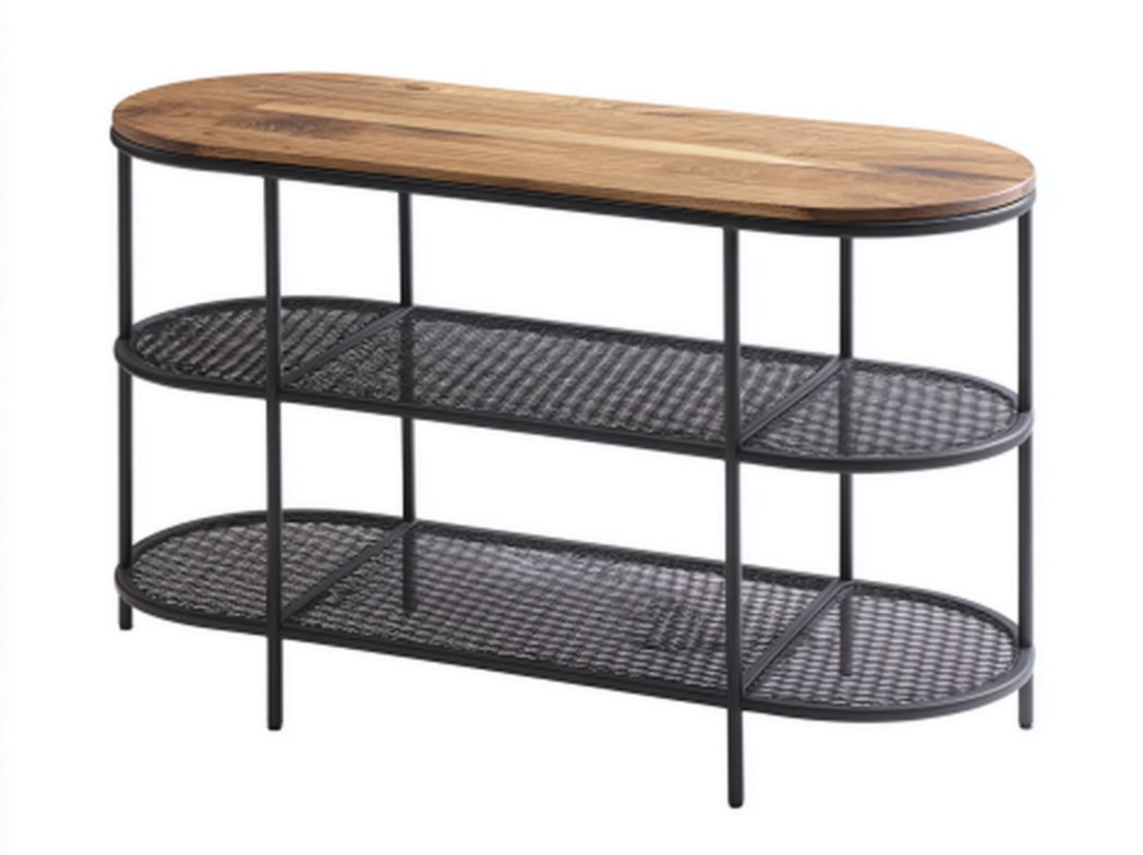 Konsolentisch aus Holz und Metall für den Eingangsbereich 120 x 40 x 70