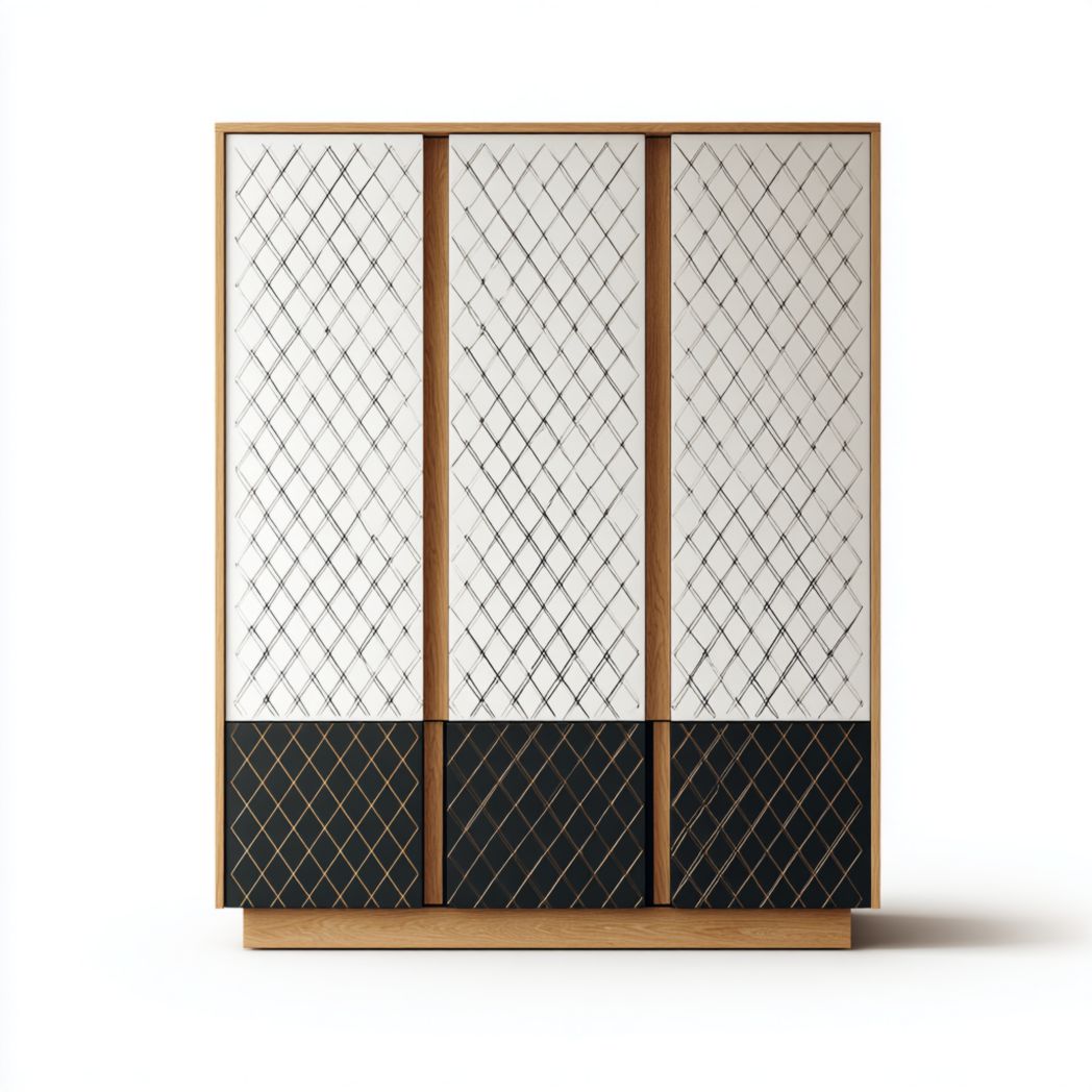 Aufbewahrungsschrank für das Wohnzimmer aus Holz und MDF-120 x 60 x 180