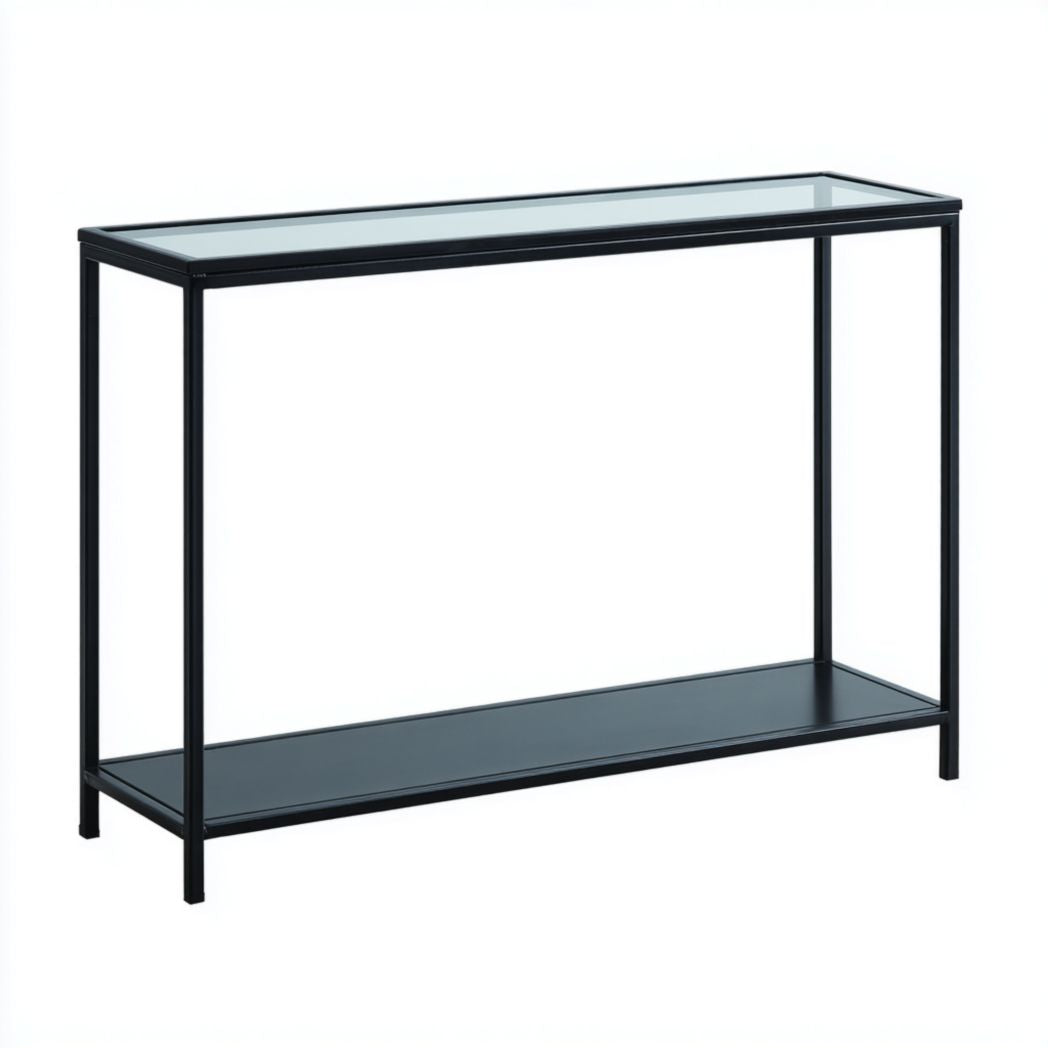 Konsolentisch aus Metall und Glas für Eingangsbereiche 120 x 40 x 75